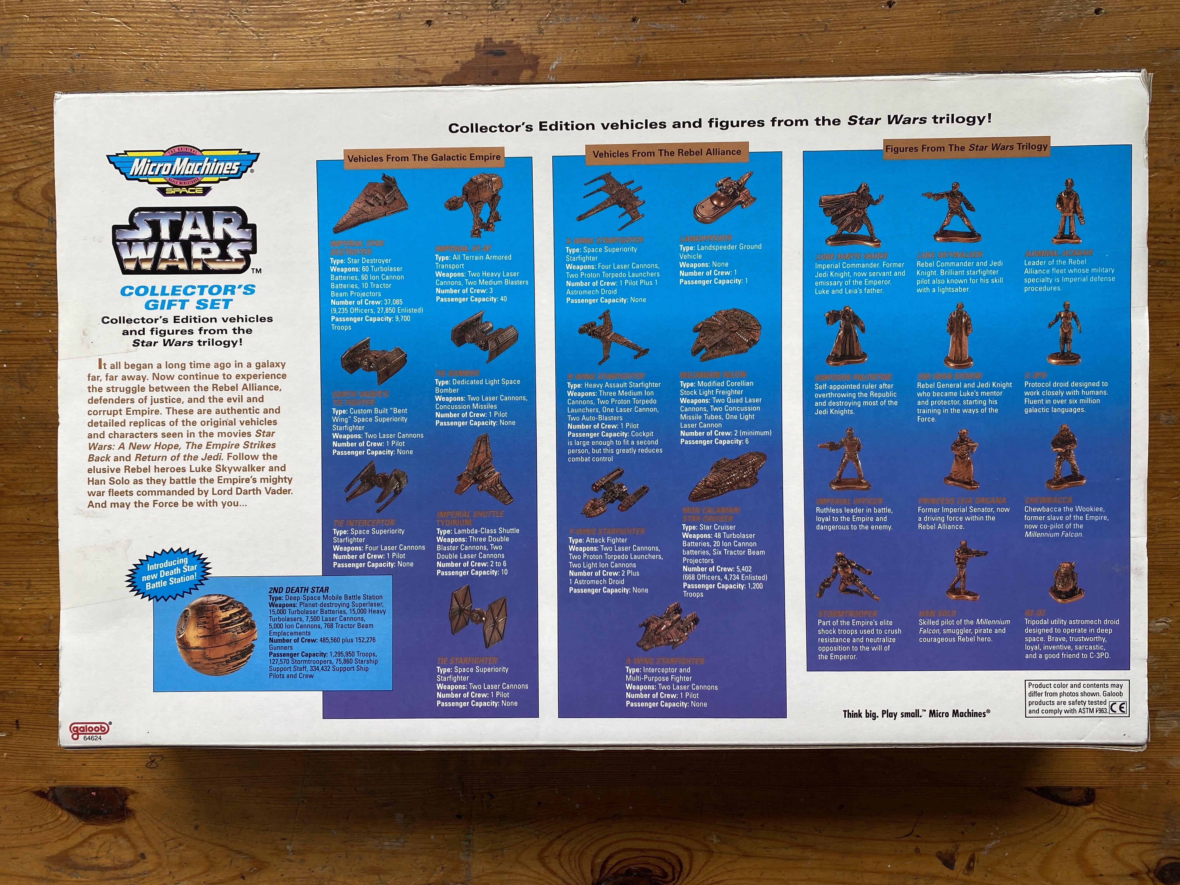 Micro Machines Star Wars Space Ships (Bronze) - Galoob (Collector’s Gift Set) action figure collectible [Barcode 047246646241] - Main Image 2