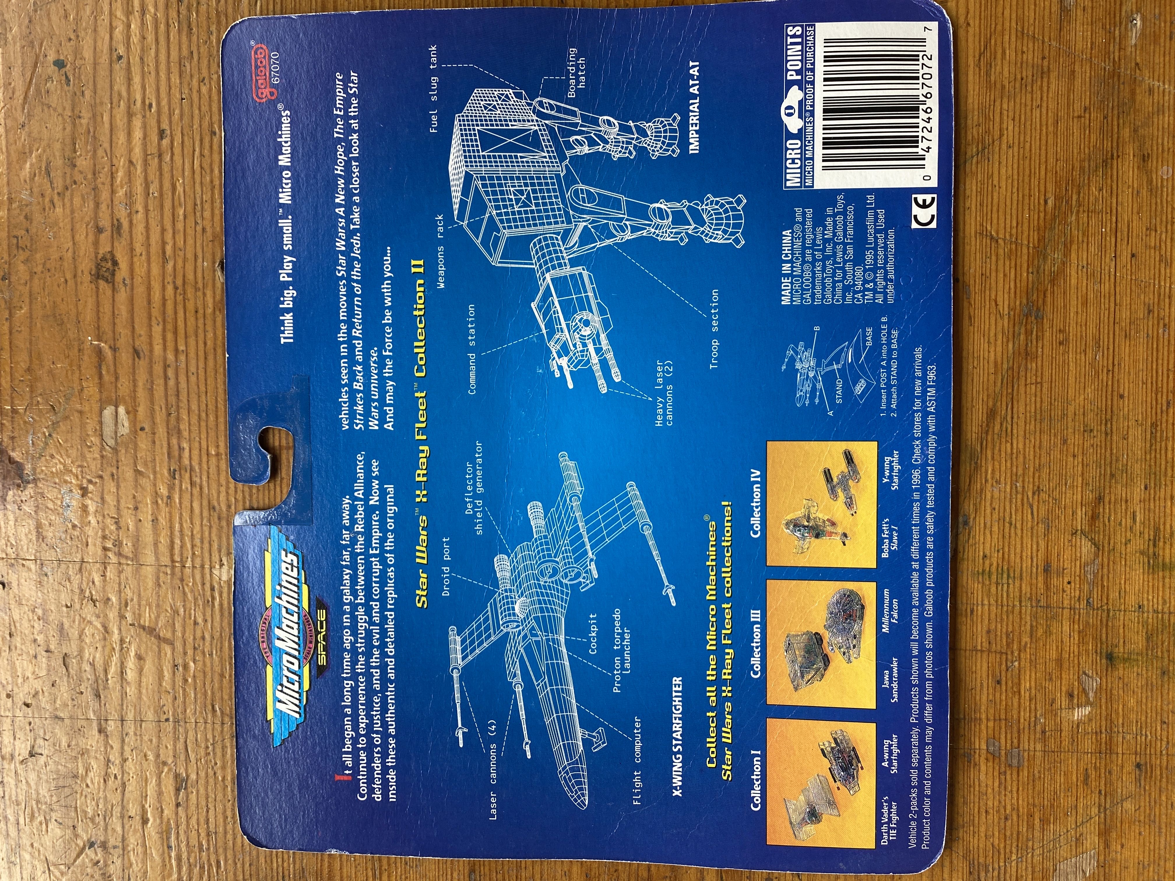 Collection 2 - X-wing & AT-AT - Galoob (Star Wars Micro Machines X-Ray Fleet) action figure collectible [Barcode 047246670727] - Main Image 2