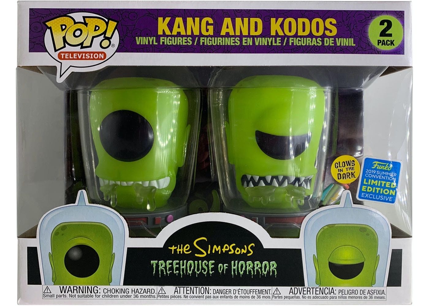 Kang And Kodos 2 Pack - Funko Pop! (The Simpsons: Treehouse of Horror) action figure collectible [Barcode 889698397179] - Main Image 2