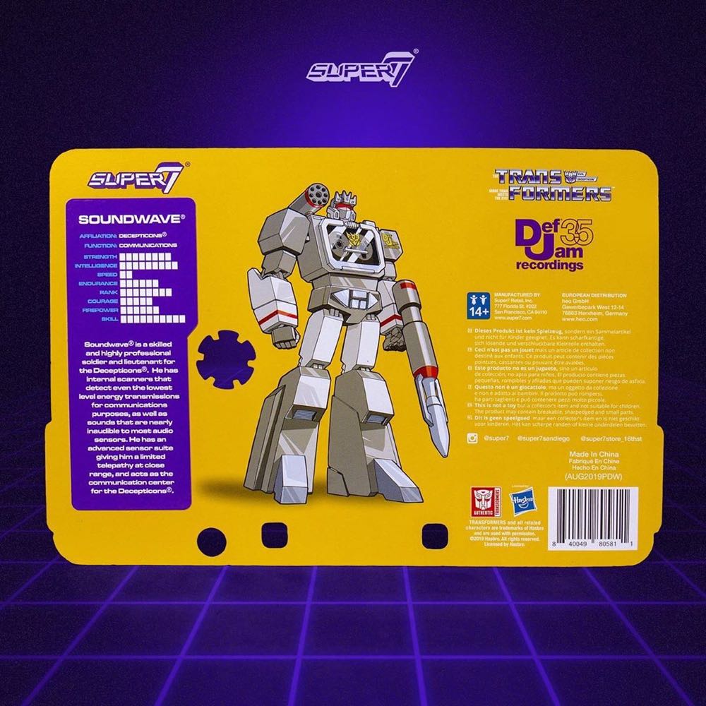 Def Jam Soundwave - Super7 action figure collectible [Barcode 840049805811] - Main Image 3