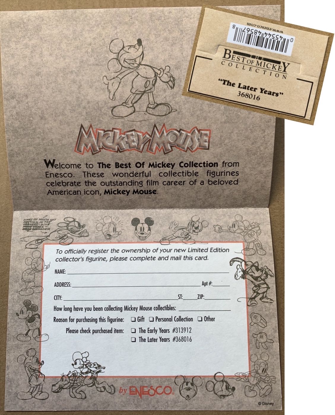 Mickey Mouse The Best Of - Enesco (The Best Of Mickey Collection) action figure collectible [Barcode 045544485678] - Main Image 2