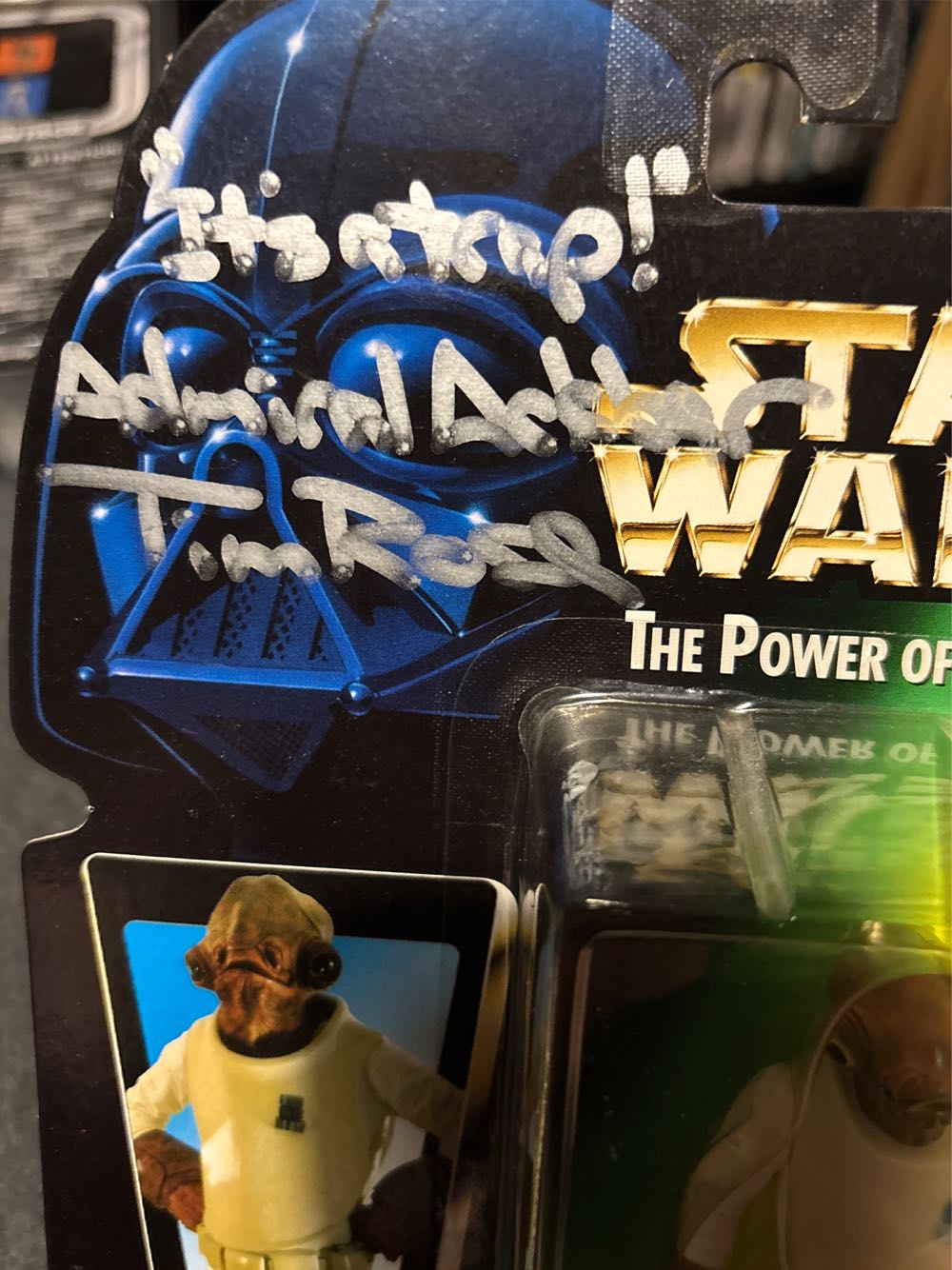 Carded Signed. The Power Of The Force. Admiral Ackbar. Signed Tim Rose.  (1. Star Wars) action figure collectible [Barcode 4904398141061] - Main Image 2