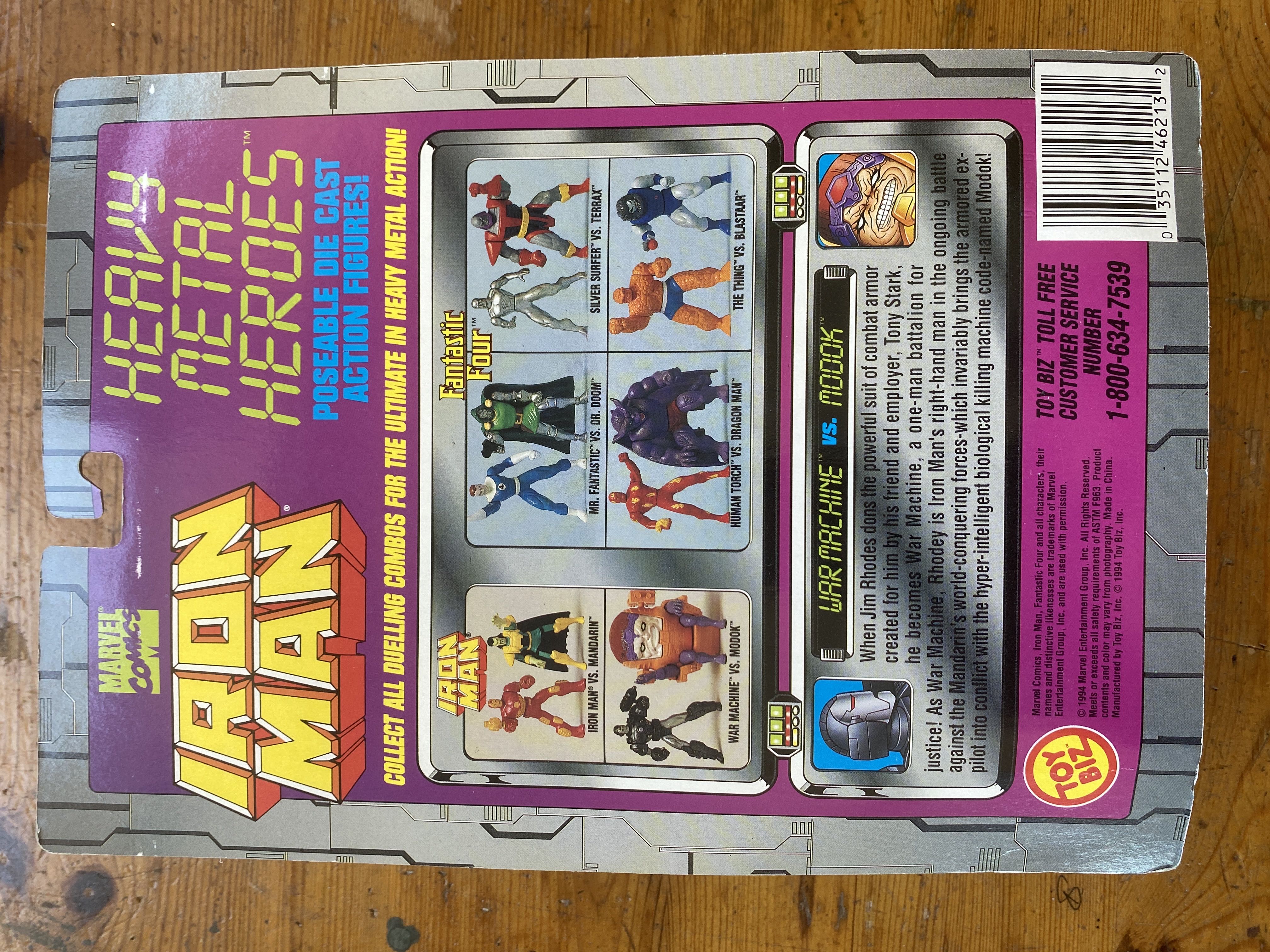 War Machine Vs. Modok - Toy Biz (Iron Man: Heavy Metal Heroes) action figure collectible [Barcode 035112462132] - Main Image 2