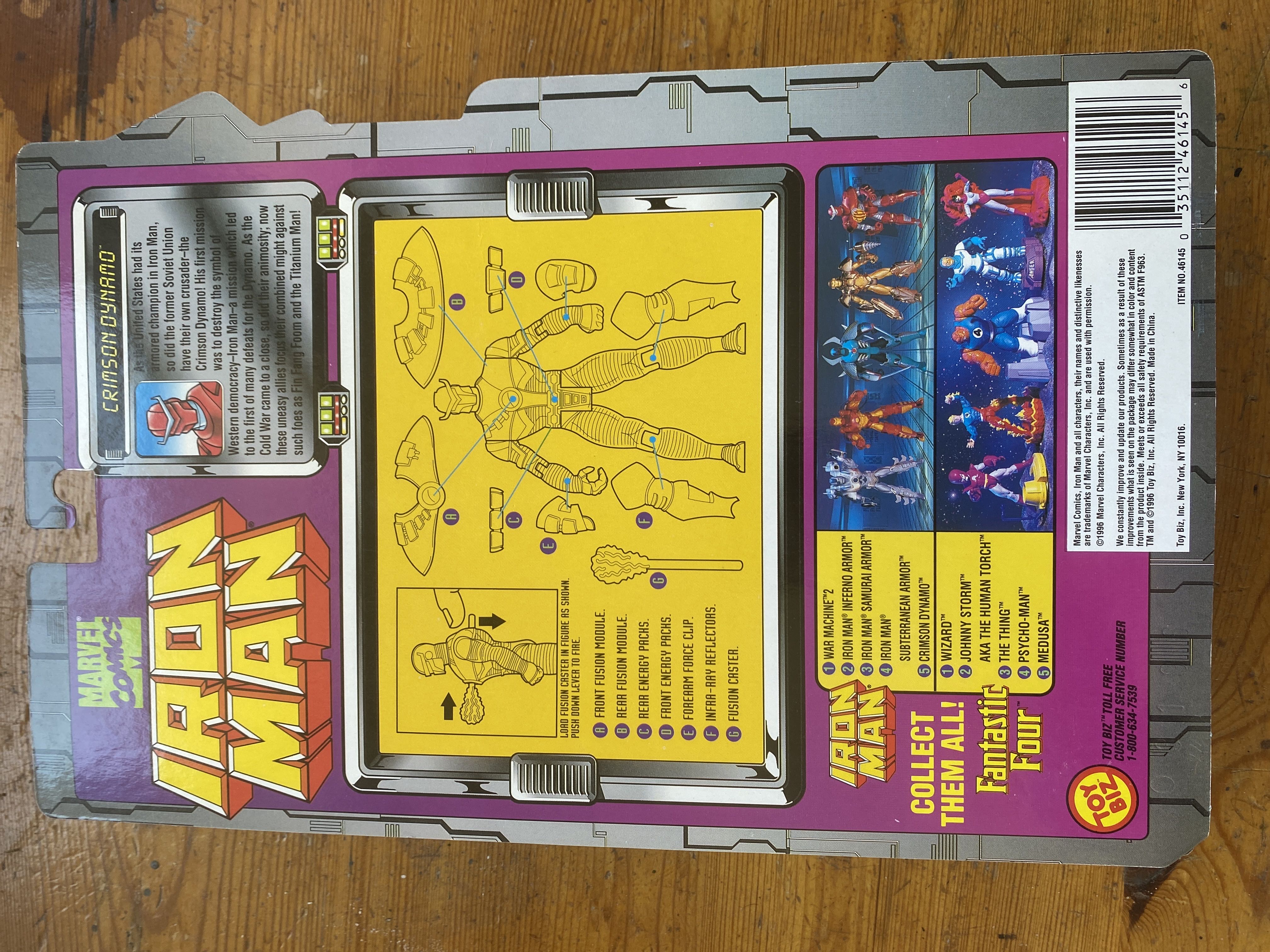 Crimson Dynamo - Toy Biz (Iron Man - Toy Biz) action figure collectible [Barcode 035112461456] - Main Image 2