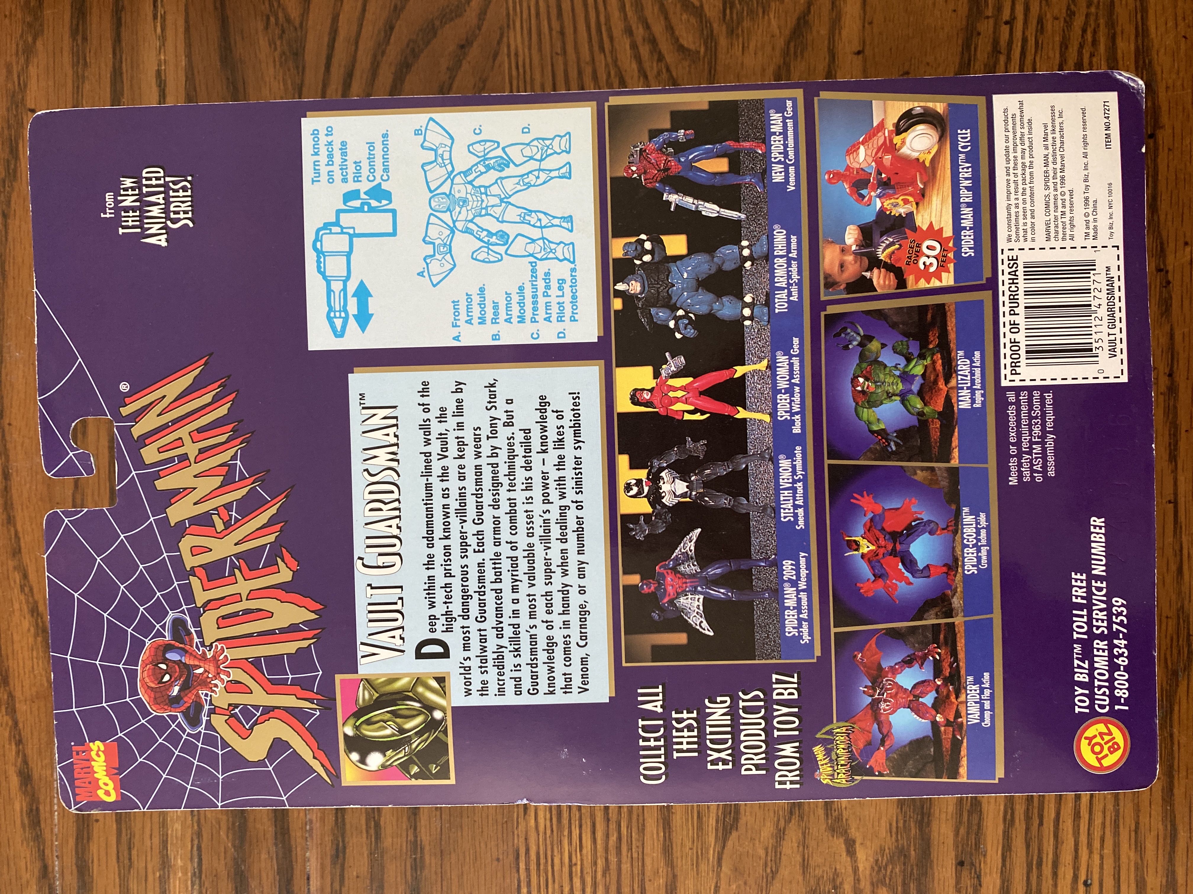 Vault Guardsman - Toy Biz (Spider-Man The New Animated Series) action figure collectible [Barcode 035112472711] - Main Image 2