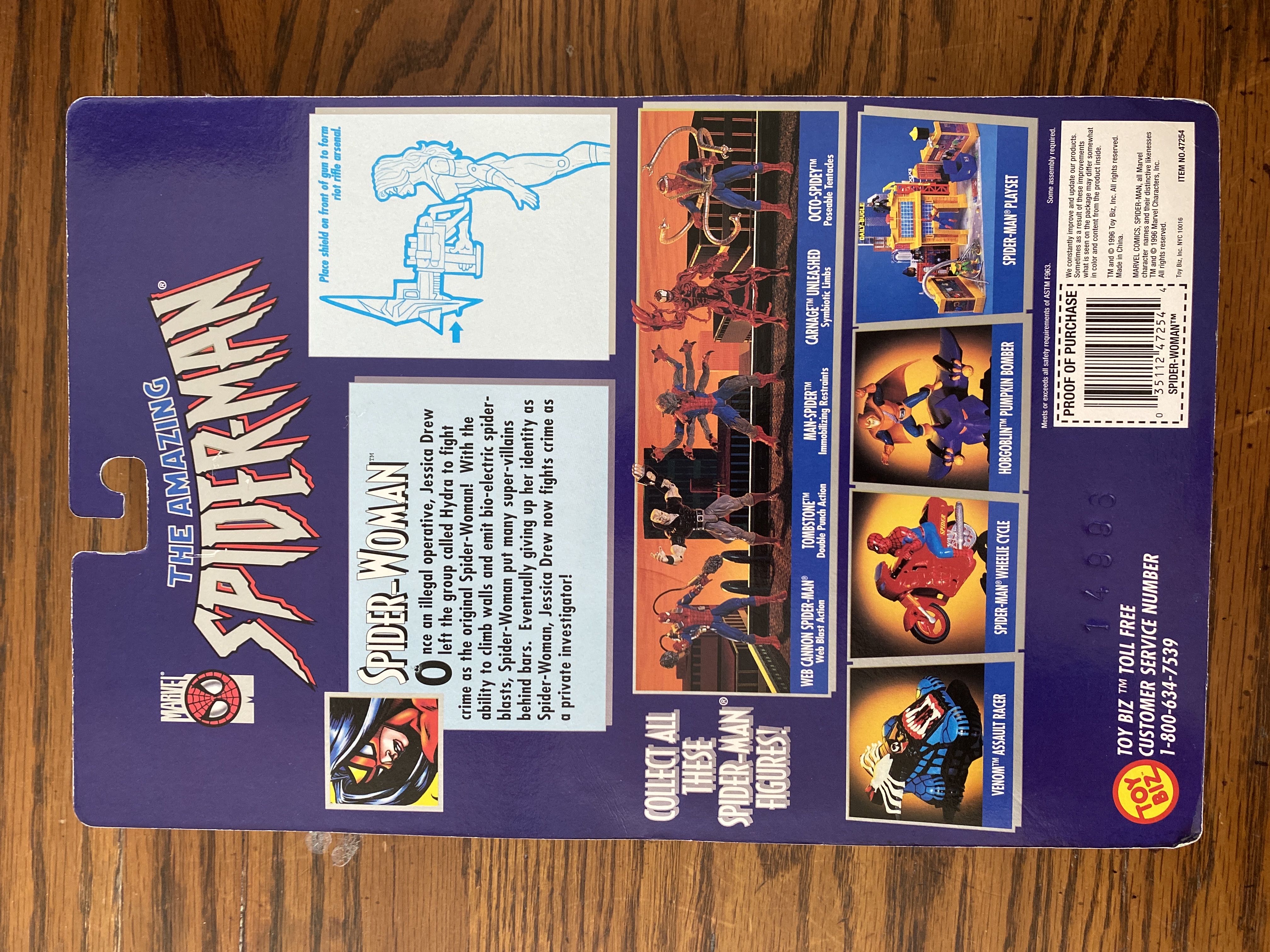 Spider-Man The Amazing Spider-Man Spider-Woman Black Widow Assault Gear - Toy Biz (Marvel: Spider-Woman) action figure collectible [Barcode 035112472544] - Main Image 2