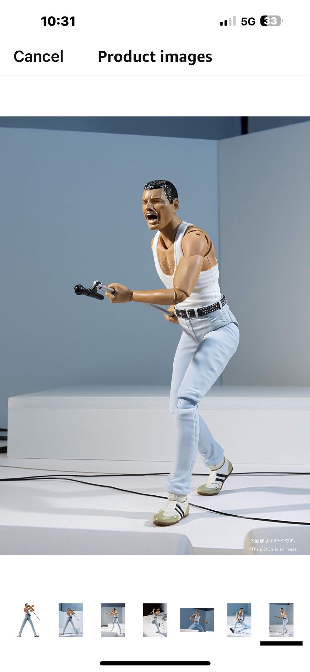 Freddy Mercury Live Aid Ver - Bandai Tamashii Nations - S.H. Figuarts (Shfiguarts) action figure collectible [Barcode 4573102587275] - Main Image 3