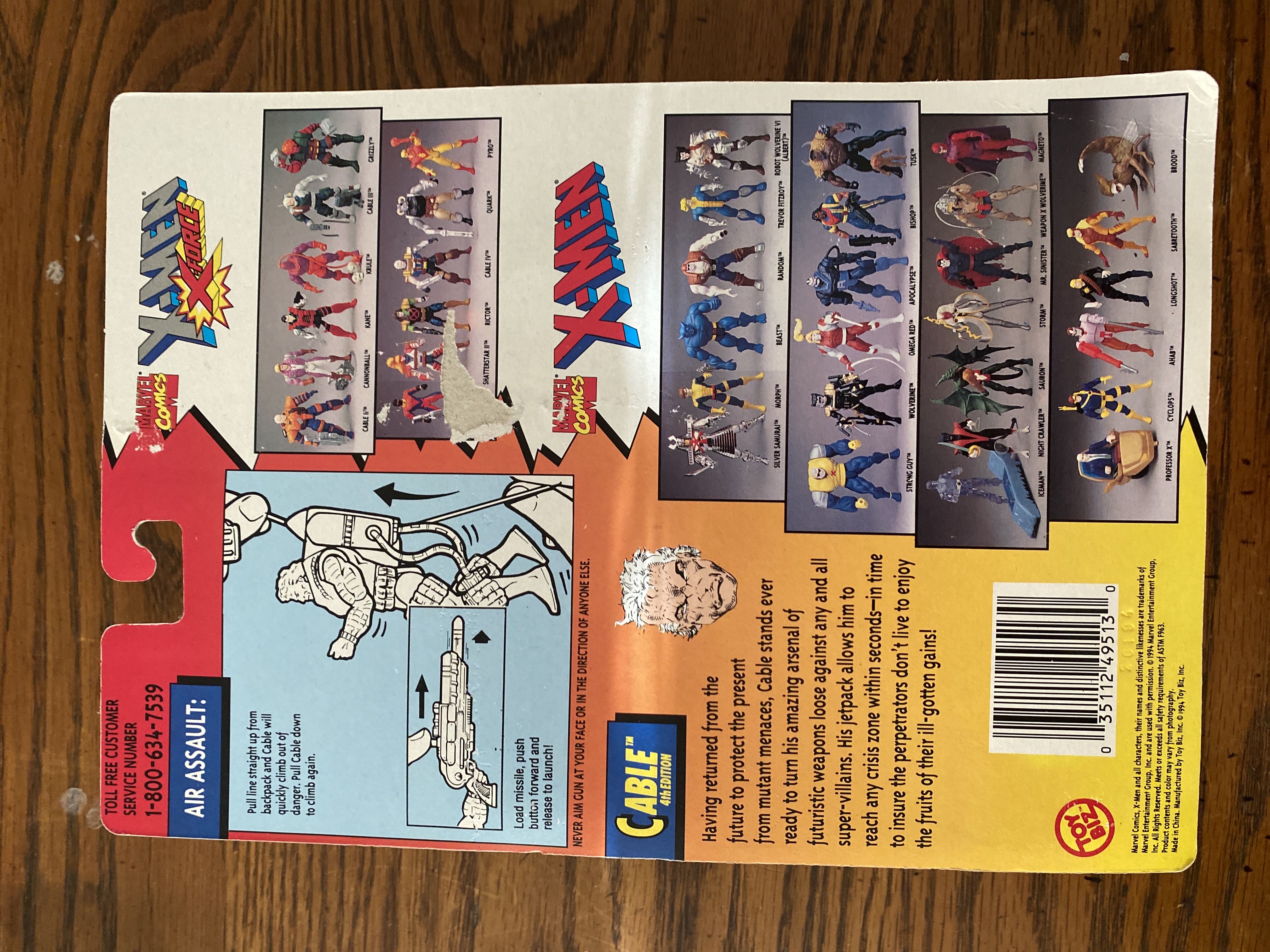 X-Force - Toy Biz (Cable IV) action figure collectible [Barcode 035112495130] - Main Image 2