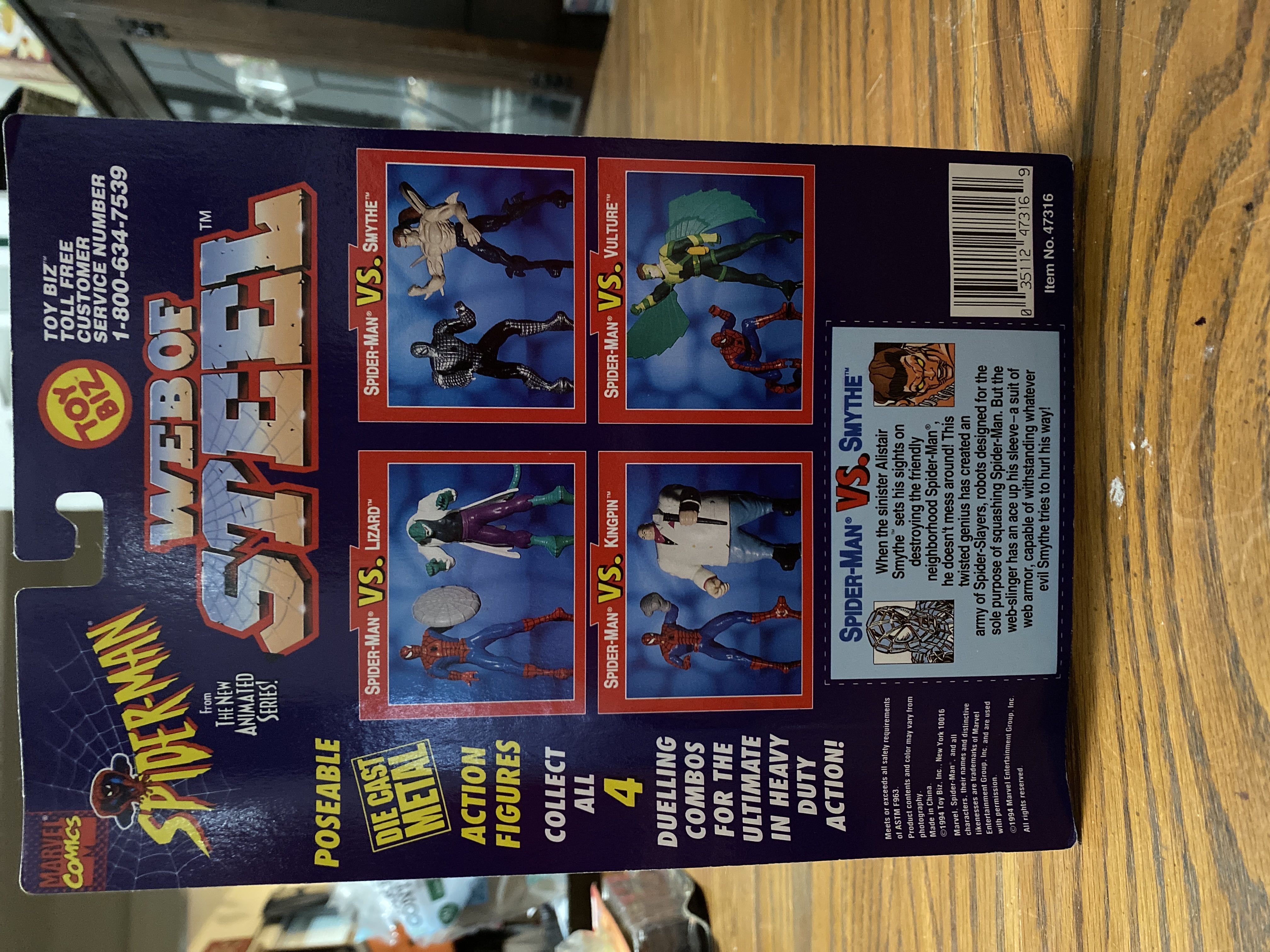 Spider-Man Vs. Smythe - Toy Biz (Spider-Man: Web Of Steel) action figure collectible [Barcode 035112473169] - Main Image 2