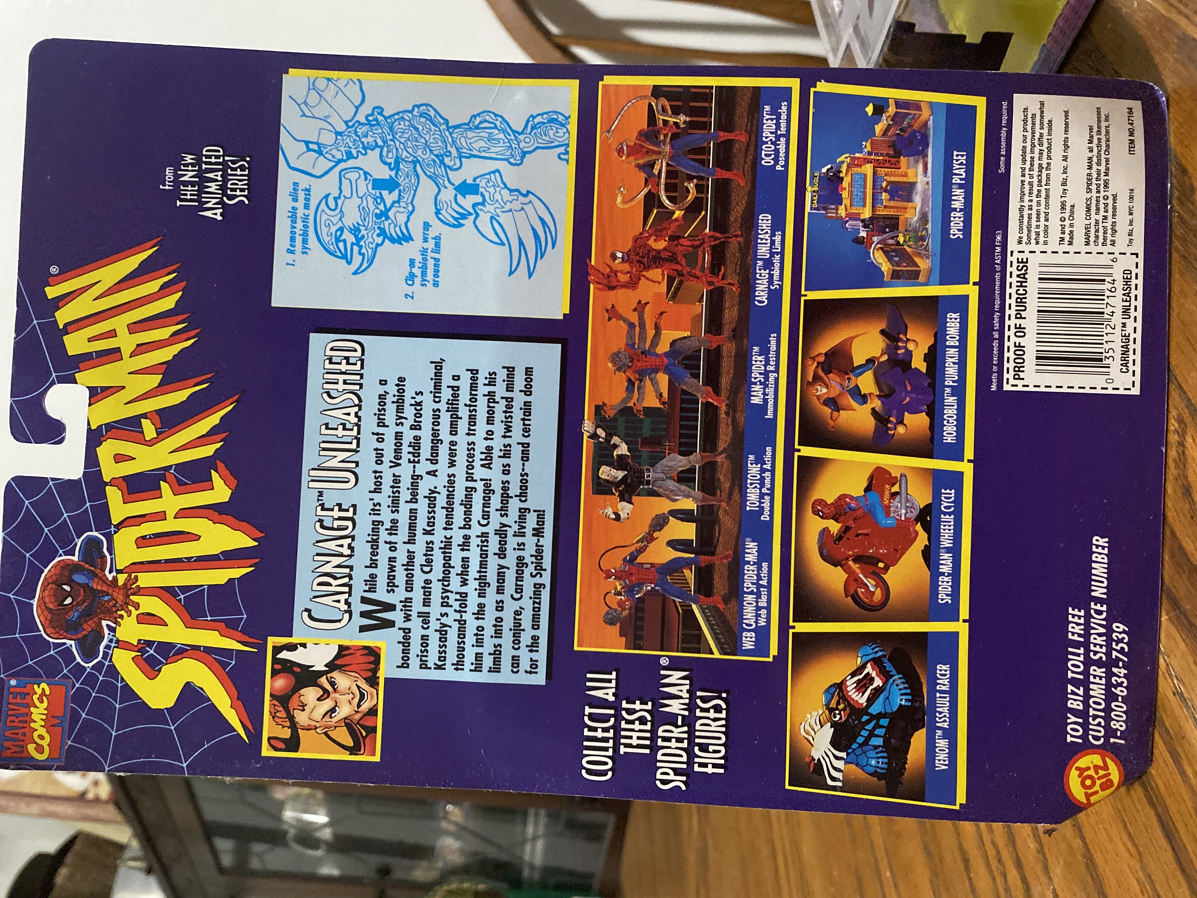 Carnage: Unleashed - Toy Biz (Marvel Comics Spider-Man Carnage) action figure collectible [Barcode 035112471646] - Main Image 2