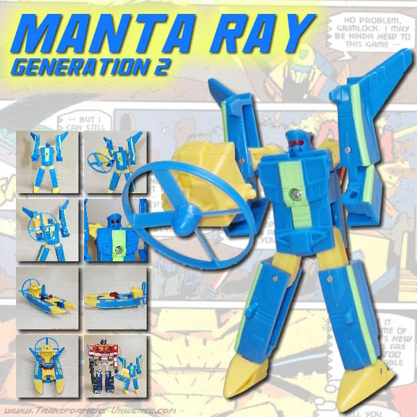Transformers G2 Manta Ray Rotor Force - Hasbro Takara Tomy (Transformers Generation 2) action figure collectible - Main Image 7