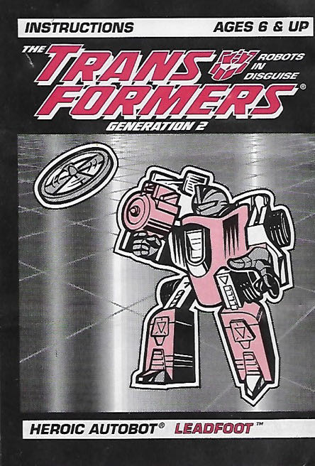 Transformers: Lead foot - Hasbro Takara Tomy (Transformers Generation 2) action figure collectible - Main Image 2