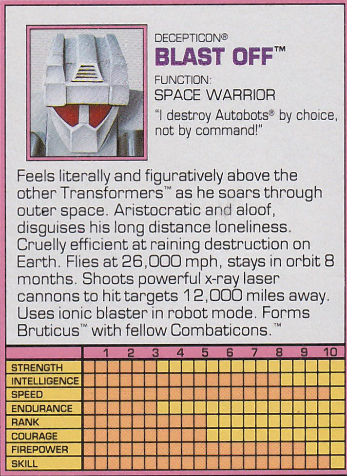 Transformers G2 Blast Off Combaticon - Hasbro Takara Tomy (Transformers Generation 2) action figure collectible - Main Image 6