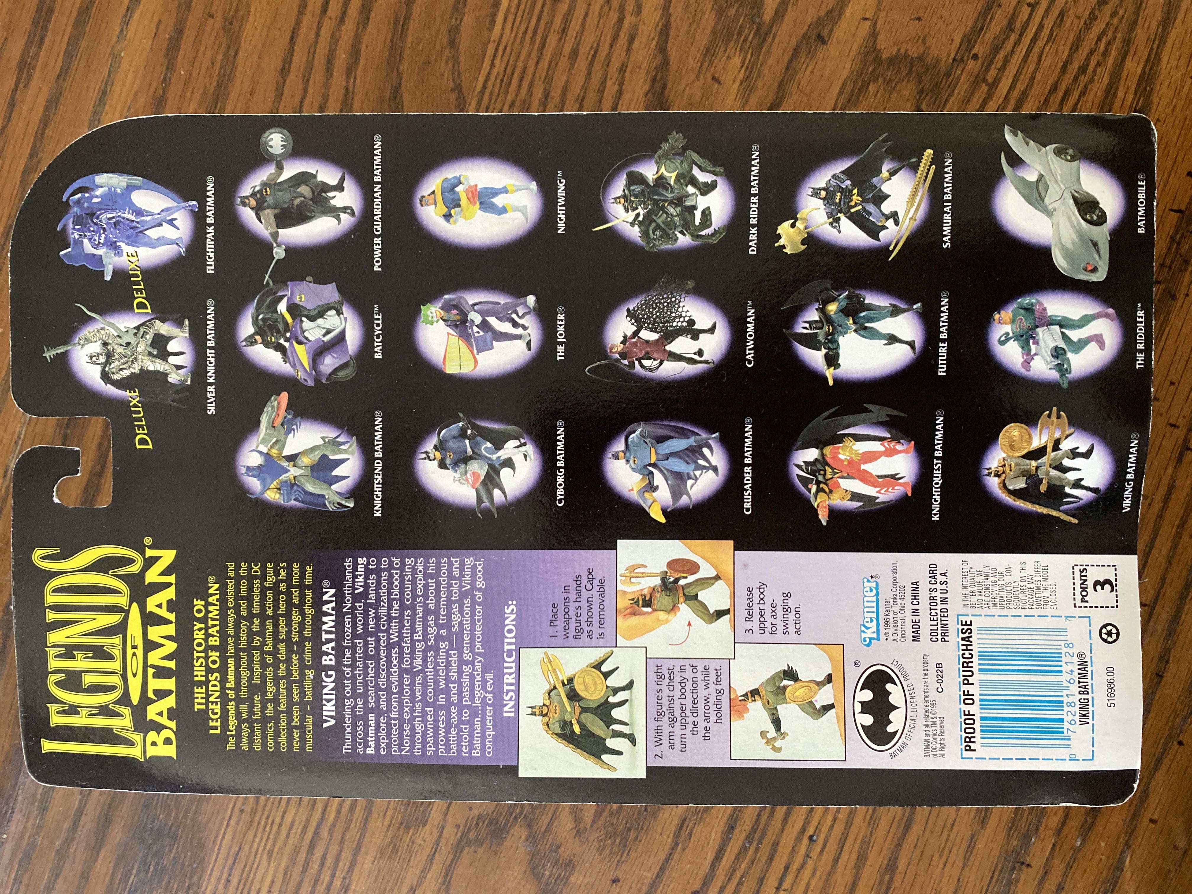 Batman (Viking) - Kenner (Batman: Legends Of Batman) action figure collectible [Barcode 076281641287] - Main Image 2