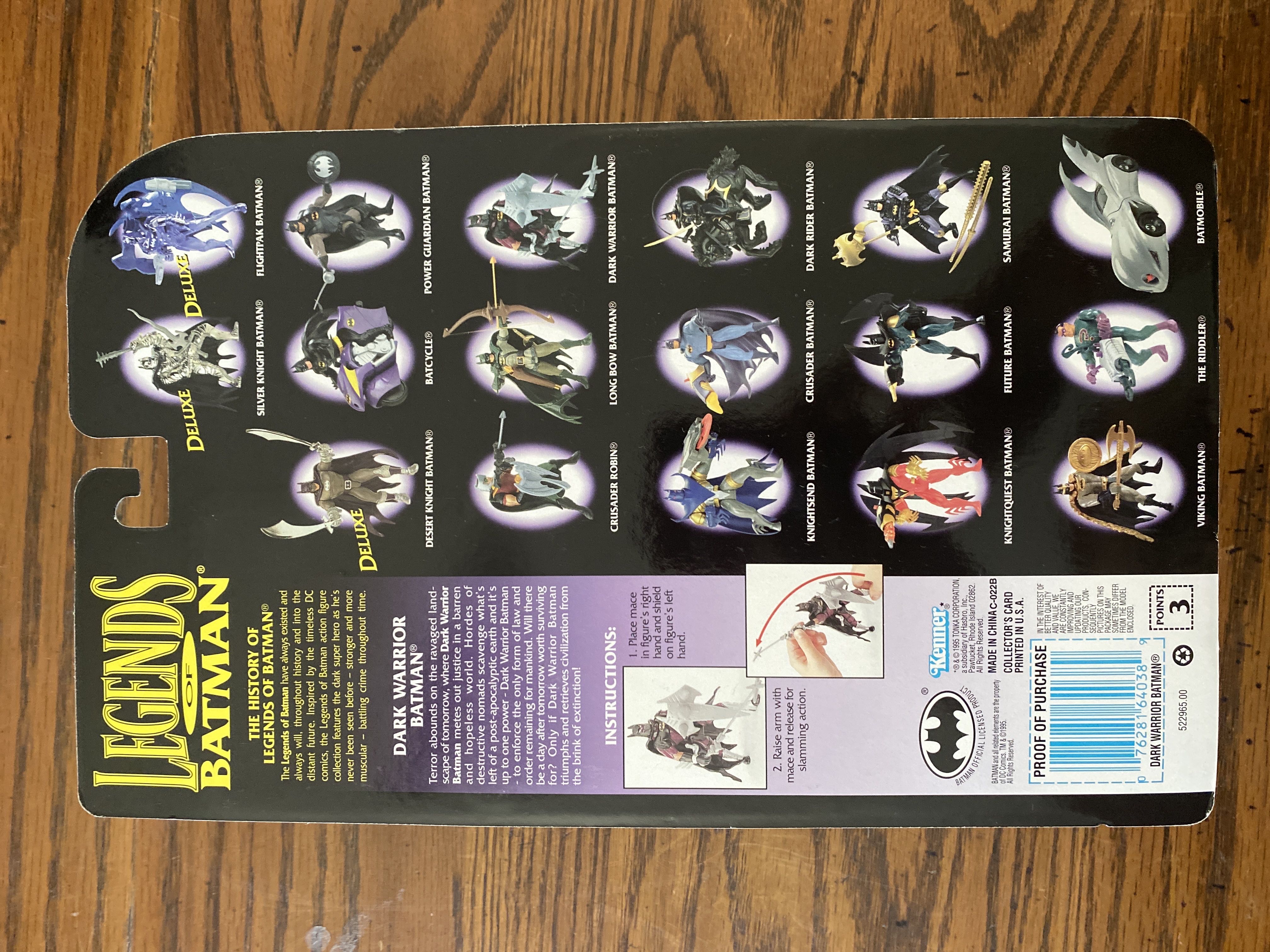 Batman (Dark Warrior) - Hasbro / Kenner (Batman: Legends Of Batman) action figure collectible [Barcode 076281640389] - Main Image 2