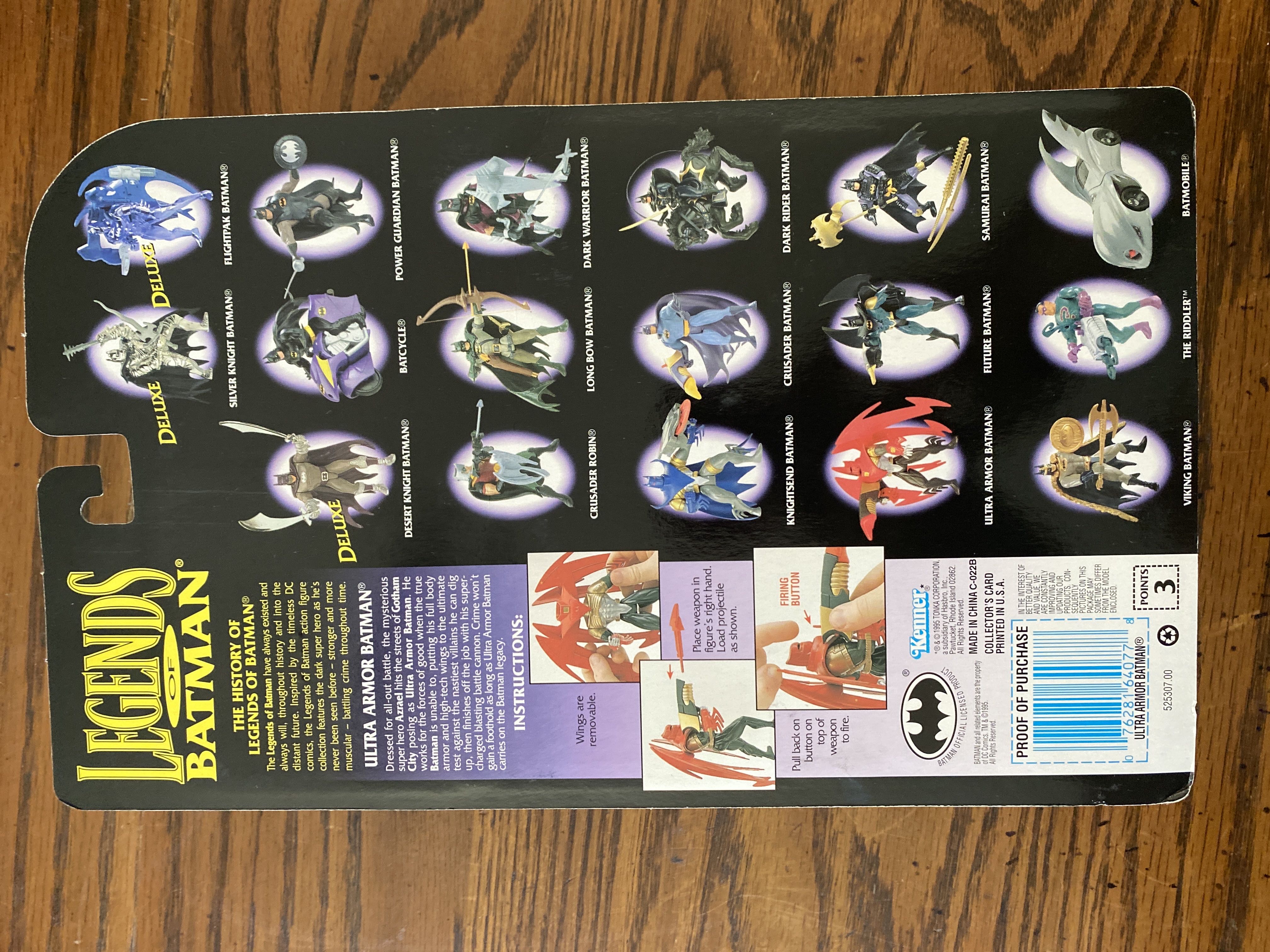 Batman [Ultra Armor] - Kenner (Legends Of Batman) action figure collectible [Barcode 076281640778] - Main Image 2