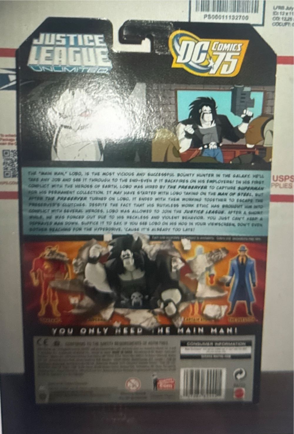 JLU: Lobo - Mattel (Justice League Animated) action figure collectible [Barcode 027084824421] - Main Image 2