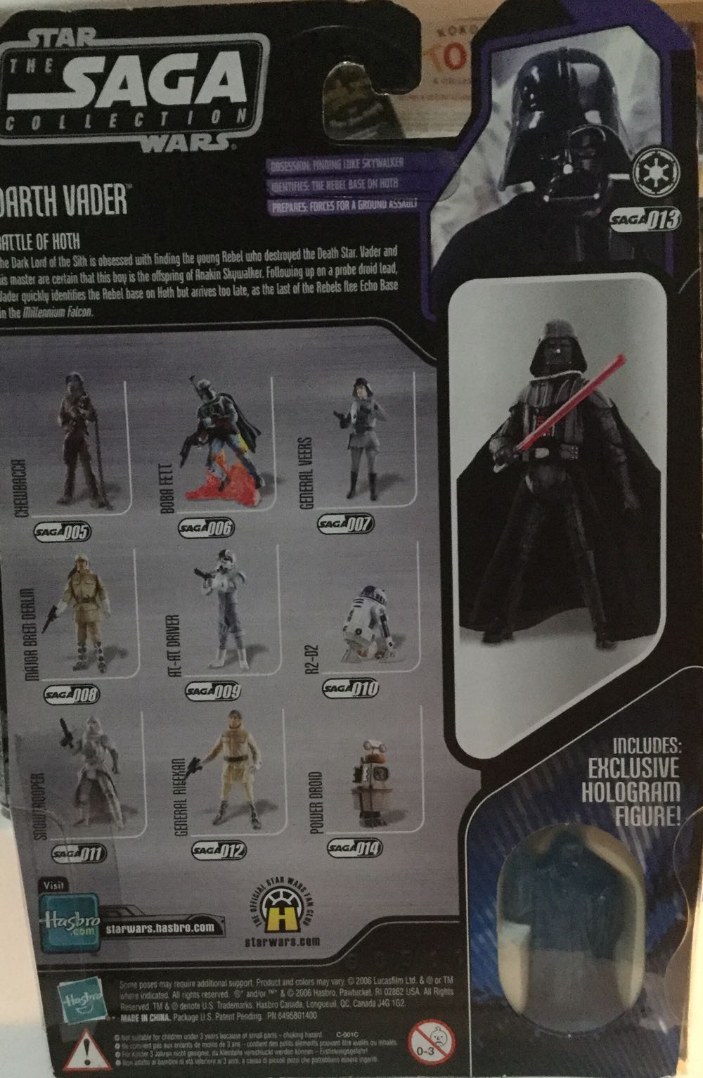Saga Collection - #13 - Darth Vader - Kenner/ Hasbro (Empire Strikes Back) action figure collectible - Main Image 2