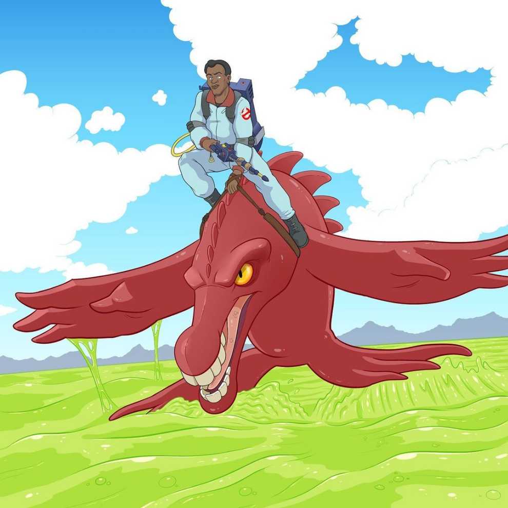 Winston Zeddemore And Chomper Ghost - Hasbro (The Real Ghostbusters) action figure collectible [Barcode 630509935628] - Main Image 4