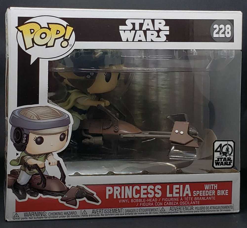 Star Wars - Princess Leia with Speeder Bike # 228 Funko Pop Chase  - Funko (Star Wars) (Funko POP! Star Wars) action figure collectible [Barcode 889698232531] - Main Image 2