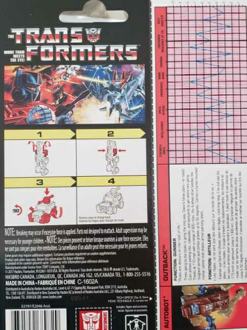 Outback - Hasbro (Transformers: Vintage G1) action figure collectible [Barcode 630509689729] - Main Image 2