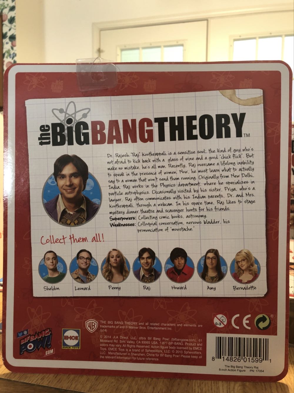 Rajesh Koothrappali - Bif Bang Pow!/EMCE (Big Bang Theory) action figure collectible [Barcode 814826015991] - Main Image 2