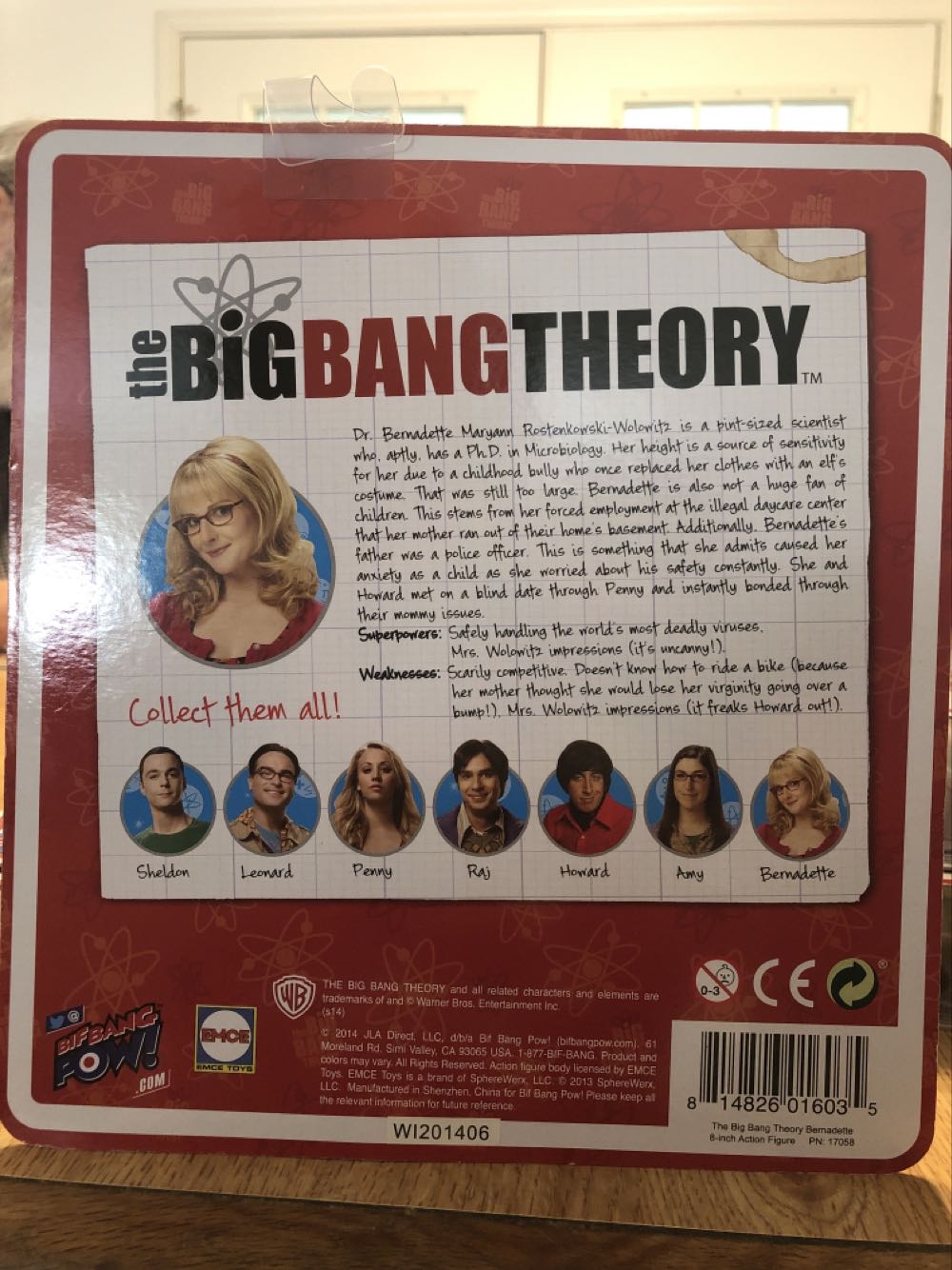 Bernadette Rostenkowski-Wolowitz - Bif Bang Pow!/EMCE (Big Bang Theory) action figure collectible [Barcode 814826016035] - Main Image 2