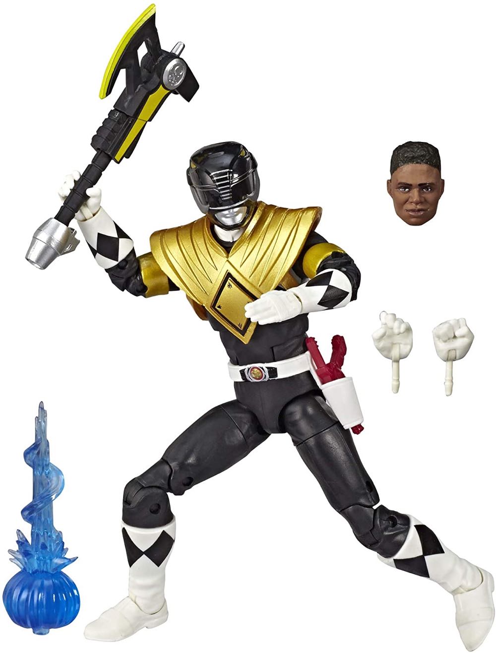 Black Ranger (w/Dragon Shield (Walgreens Exclusive)) - Mighty Morphin Power Rangers - Lightning Collection - Hasbro (Super Sentai) action figure collectible [Barcode 630509857340] - Main Image 2