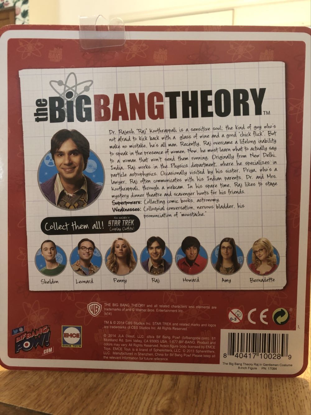 Rajesh Koothrappali - Bif Bang Pow!/EMCE (Big Bang Theory) action figure collectible [Barcode 840417100289] - Main Image 2