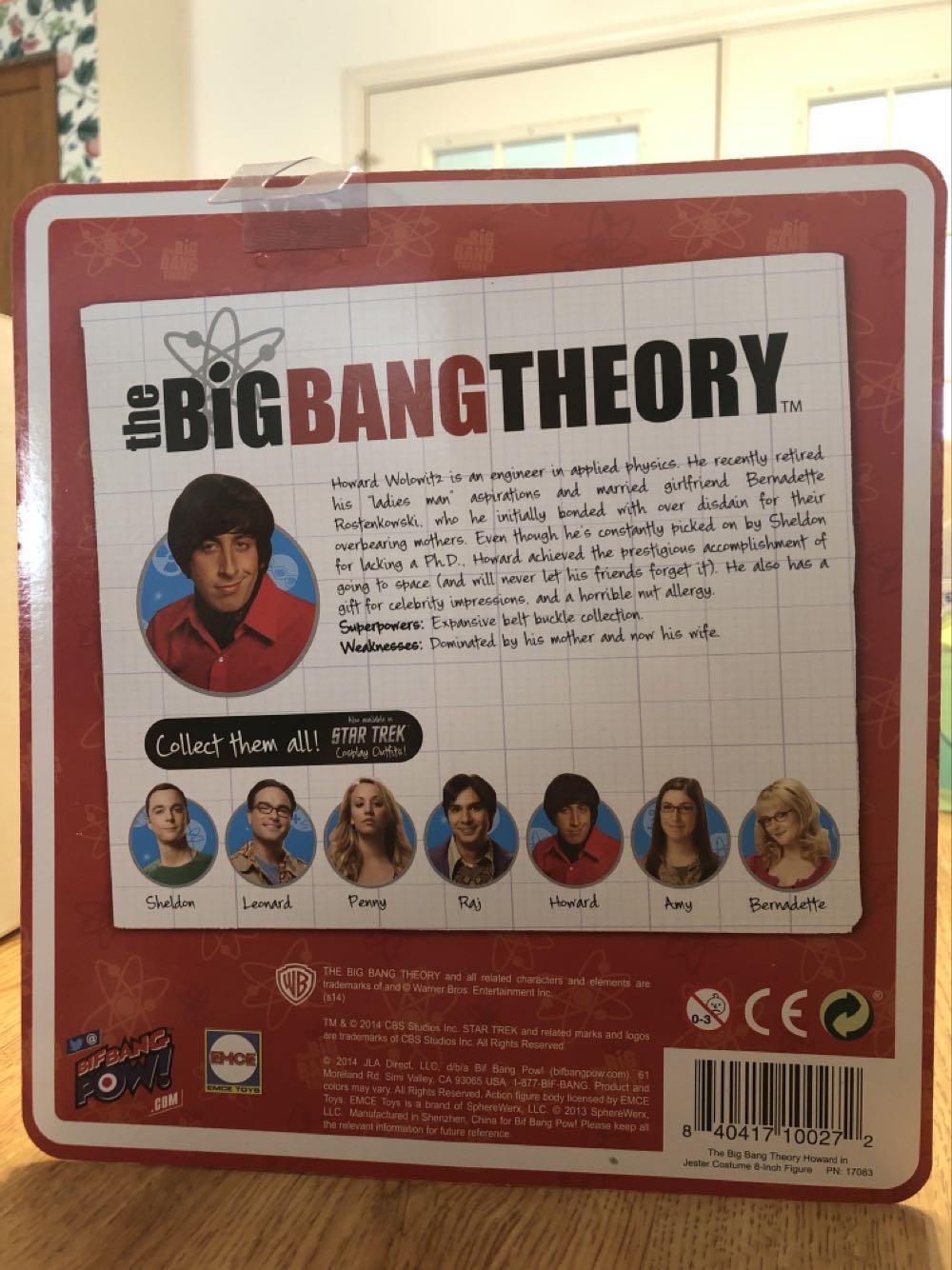 Howard Wolowitz - Bif Bang Pow!/EMCE (Big Bang Theory) action figure collectible [Barcode 840417100272] - Main Image 2