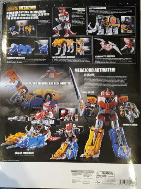 Dino Megazord - Bandai (Mighty Morphin Power Rangers Soul Of Chogokin Megazord) action figure collectible [Barcode 4549660052180] - Main Image 2