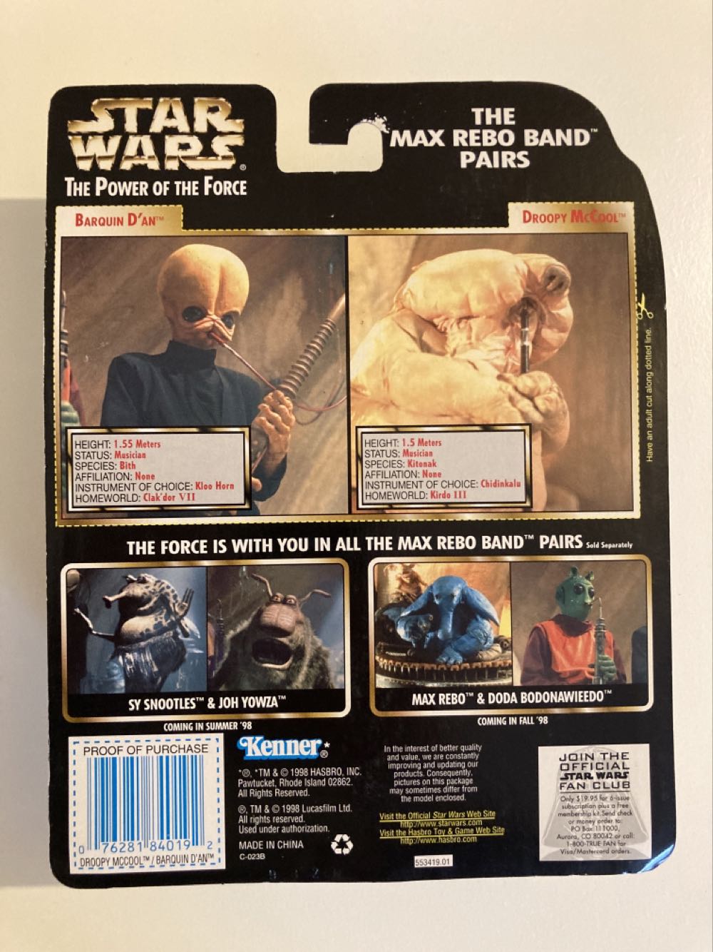 Barquin D’an & Droopy McCool 2-Pack - Hasbro (Star Wars: Episode VI - Return Of The Jedi) action figure collectible [Barcode 076281840192] - Main Image 2