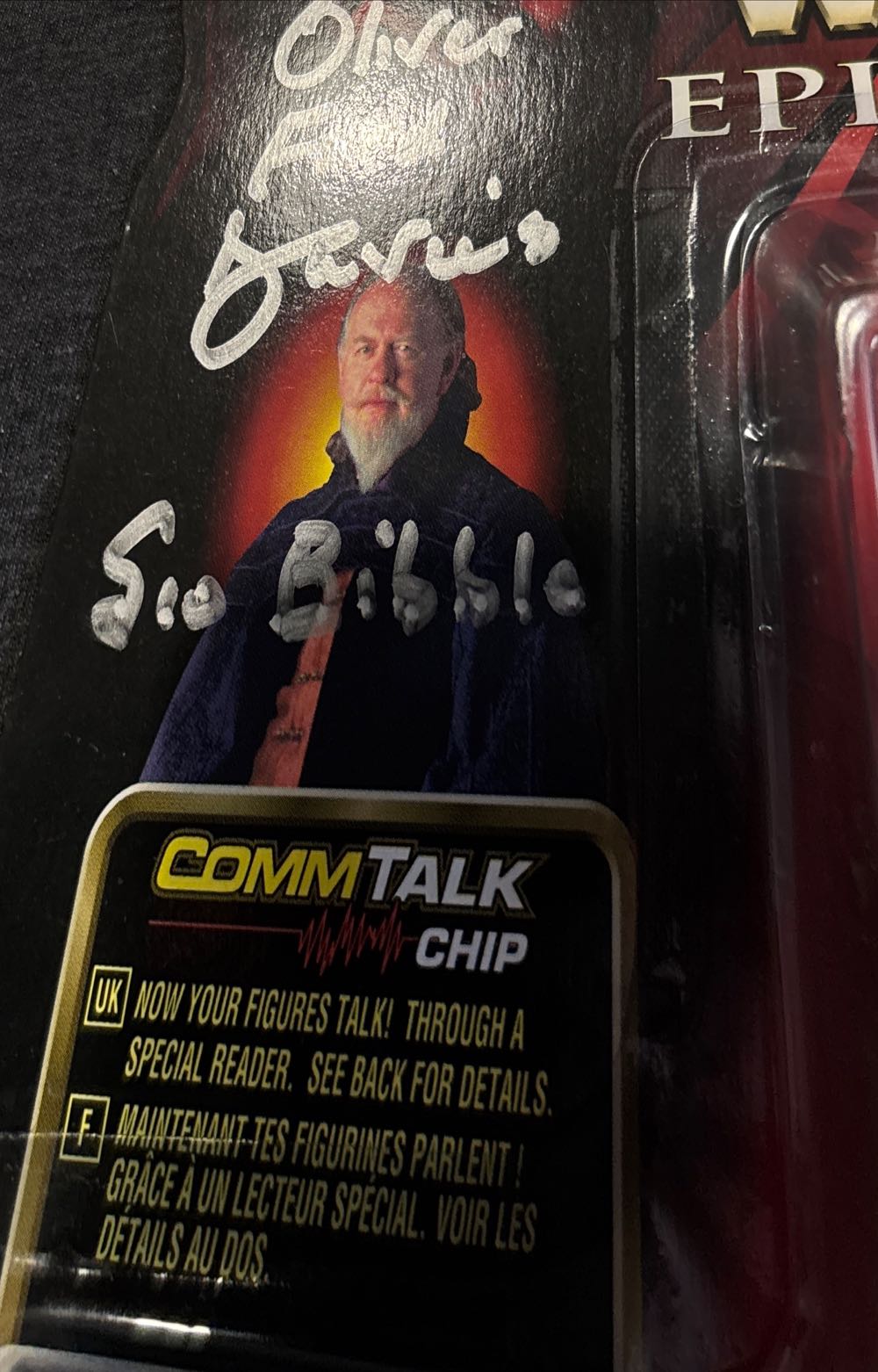 Carded Signed. Episode 1. Sio Bibble. Signed Oliver Ford Davis - Kenner (1. Star Wars) action figure collectible [Barcode 5023117553226] - Main Image 2