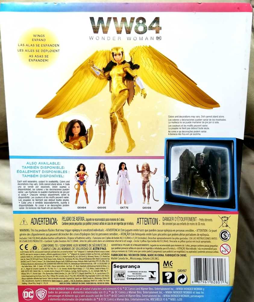 Wonder Woman - Doll - WW84 Golden Armor - DC Mattel (Wonder Woman 1984) action figure collectible [Barcode 887961828016] - Main Image 4