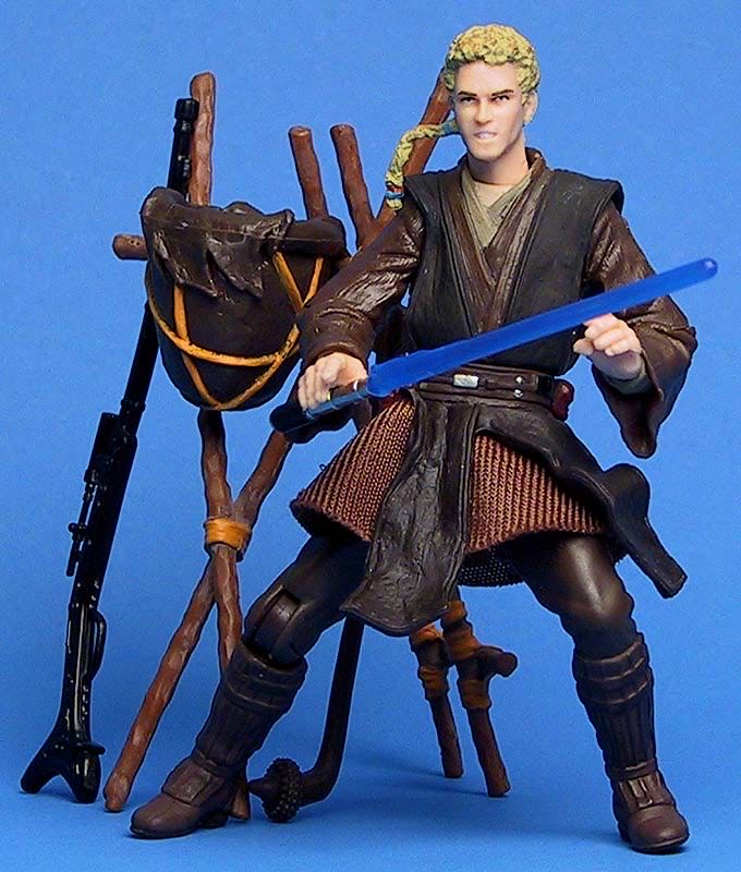 Anakin Skywalker (Tatooine Attack) - Hasbro (Star Wars: Saga-Blue: 3”) action figure collectible [Barcode 076930849064] - Main Image 4