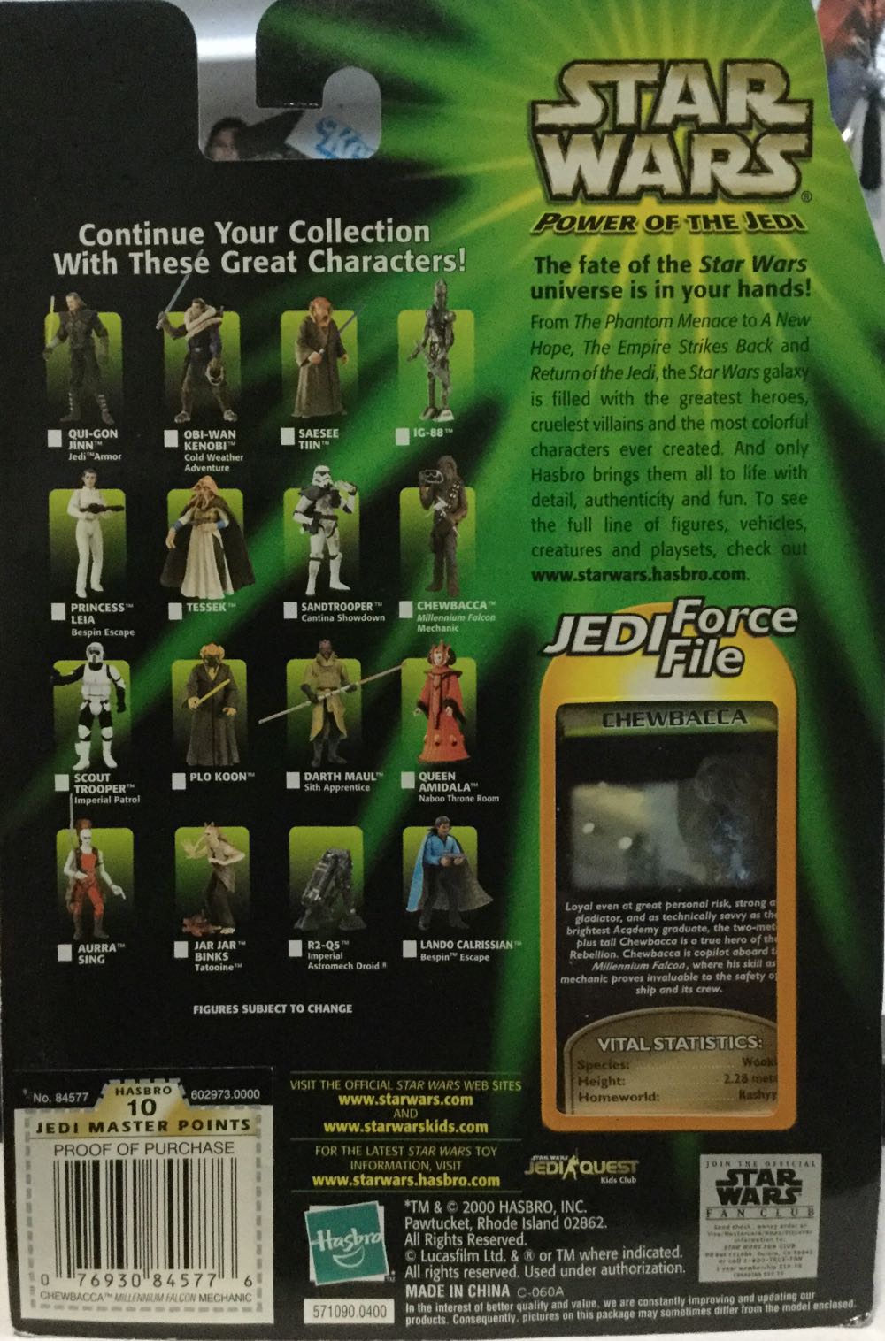 Power Of The Jedi - Chewbacca - Hasbro (Power Of The Jedi) action figure collectible - Main Image 2