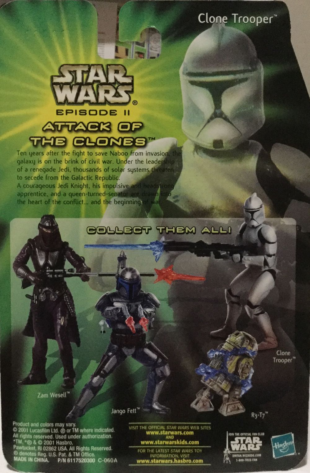 Power Of The Jedi (Sneak Preview)- Clone Trooper - Hasbro (Attack Of The Clones) action figure collectible - Main Image 2
