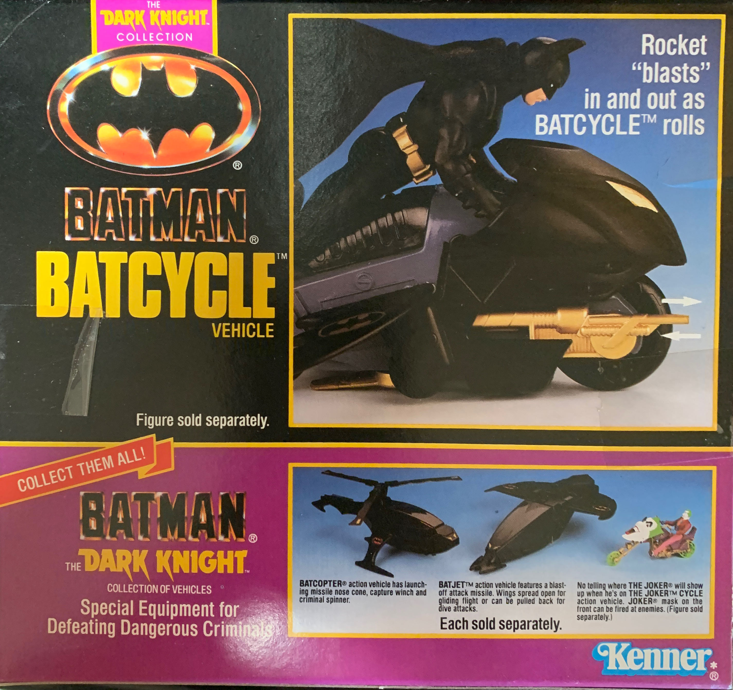 Batcycle - Kenner (Batman 89) action figure collectible [Barcode 076281631905] - Main Image 2