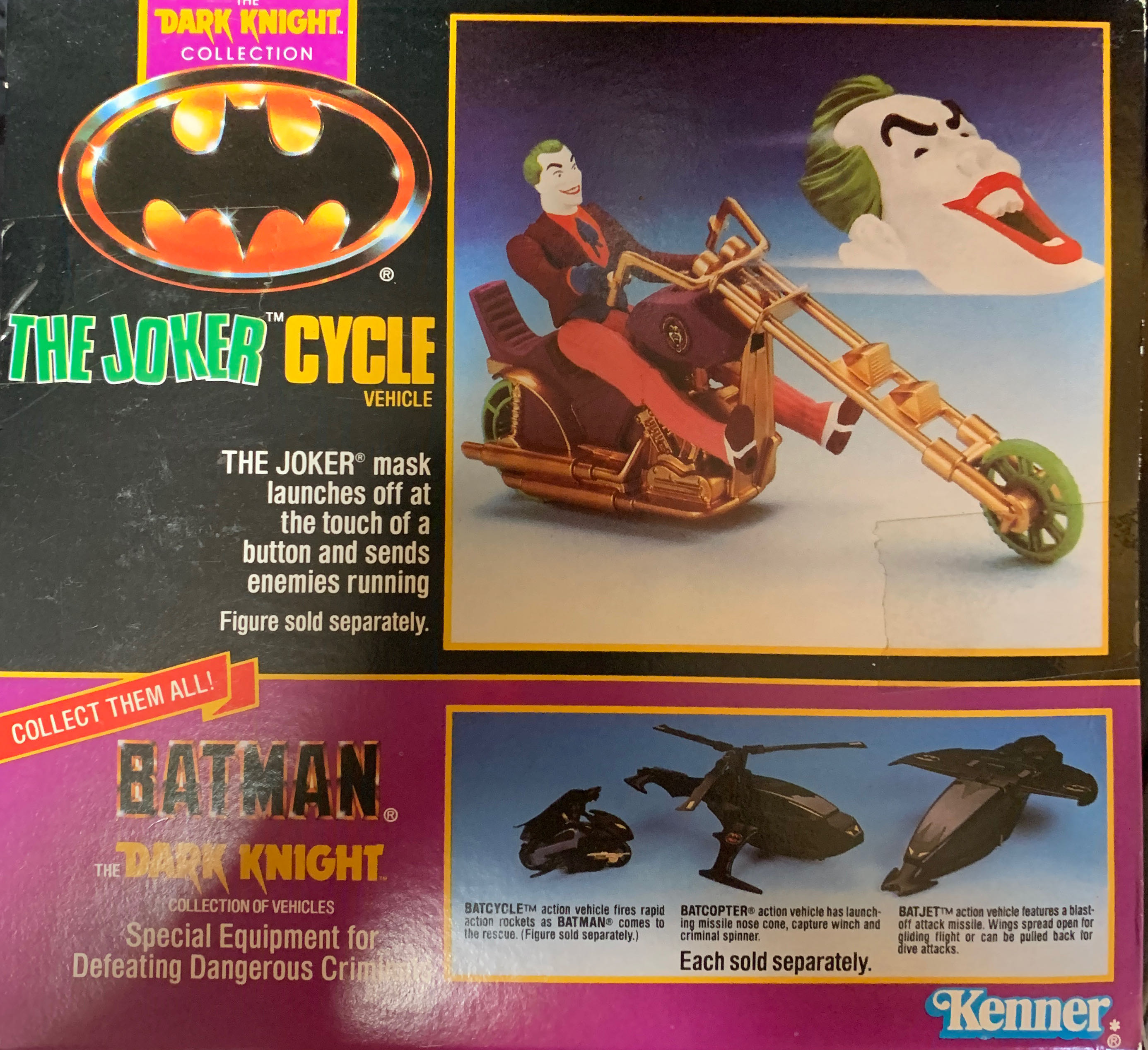 Batman: Joker Cycle - Kenner (Batman 89) action figure collectible [Barcode 076281632001] - Main Image 2