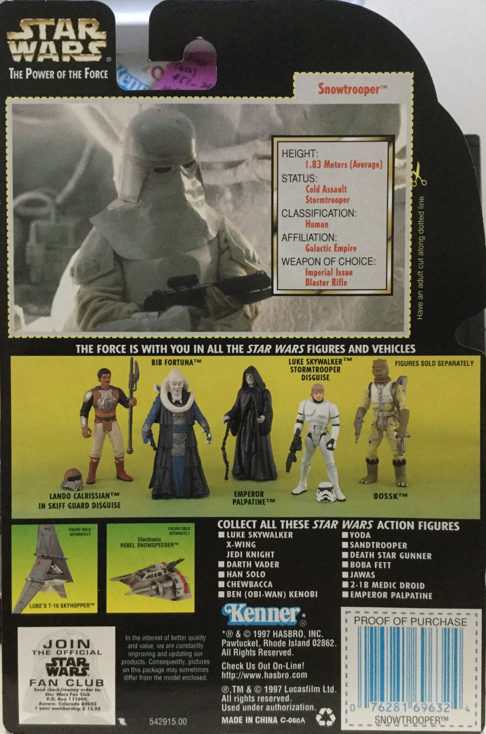 Power Of The Force (GC) - Snowtrooper - Hasbro/ Kenner (Power of The Force 2) action figure collectible - Main Image 2