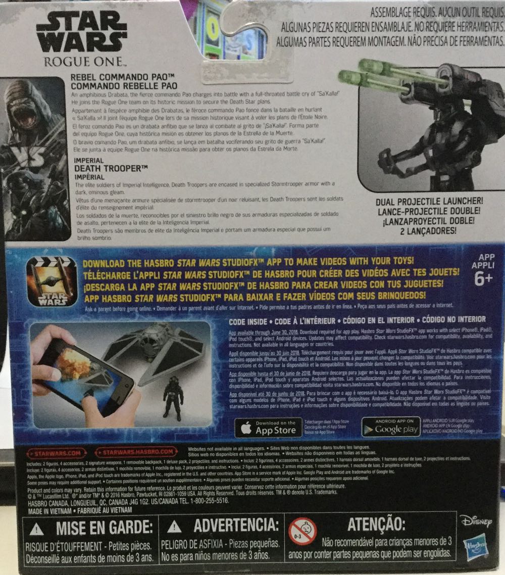 Rogue One Collection - 2packs - Rebel Commando Pao/ Death Trooper - Disney/ Hasbro (Rogue One) action figure collectible - Main Image 2