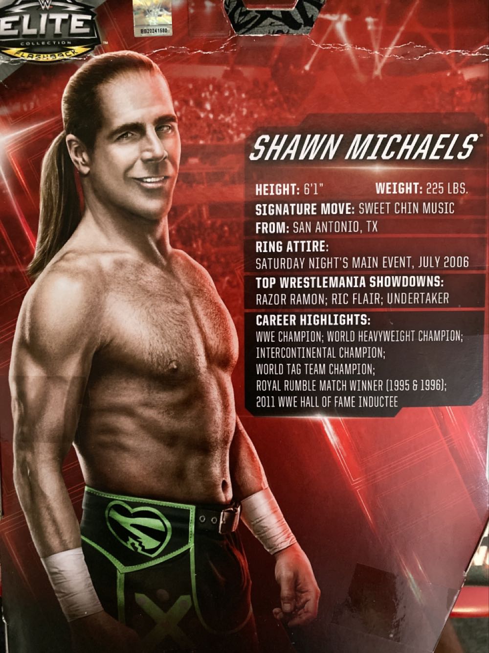 WWE Shawn Michaels- Defining Moments Ringside Exclusive - Mattel Wwe (WWE) action figure collectible [Barcode 887961354027] - Main Image 2