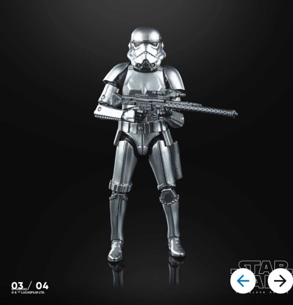 Stormtrooper (Carbonised) - Hasbro (Star Wars Black 6”) (Star Wars Black 6 inch) action figure collectible [Barcode 5010993734474] - Main Image 3