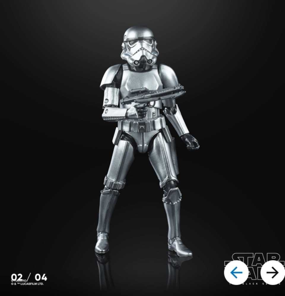 Stormtrooper (Carbonised) - Hasbro (Star Wars Black 6”) (Star Wars Black 6 inch) action figure collectible [Barcode 5010993734474] - Main Image 4