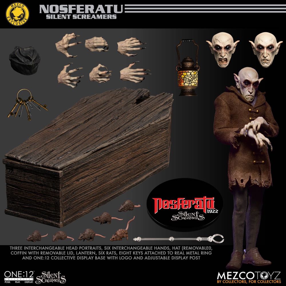 Nosferatu 1922 One:12 - Mezco Toyz (Nosferatu) action figure collectible [Barcode 696198760705] - Main Image 4