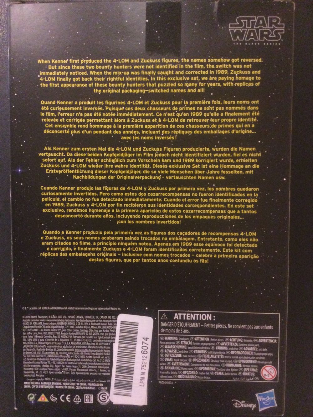 40th Anniversary The Empire Strikes Back Black Series Amazon Exclusive 2-Pack: 4-LOM & Zuckuss - Hasbro (Star Wars Episode V The Empire Strikes Back) action figure collectible [Barcode 5010993743957] - Main Image 2