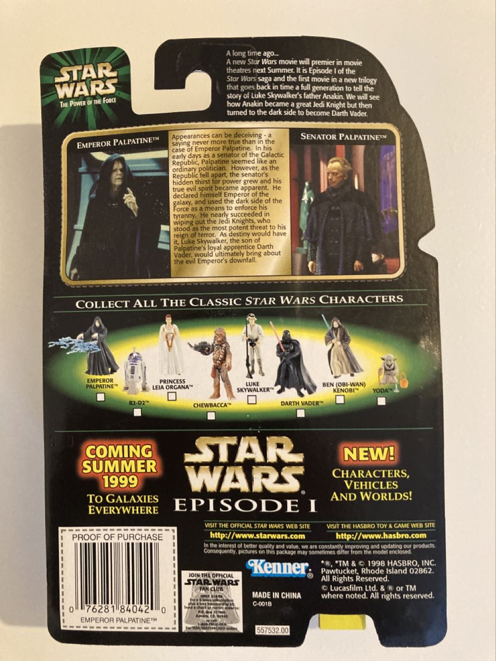 Emperor Palpatine - Hasbro (Star Wars: Episode VI - Return Of The Jedi) action figure collectible [Barcode 076281840420] - Main Image 2