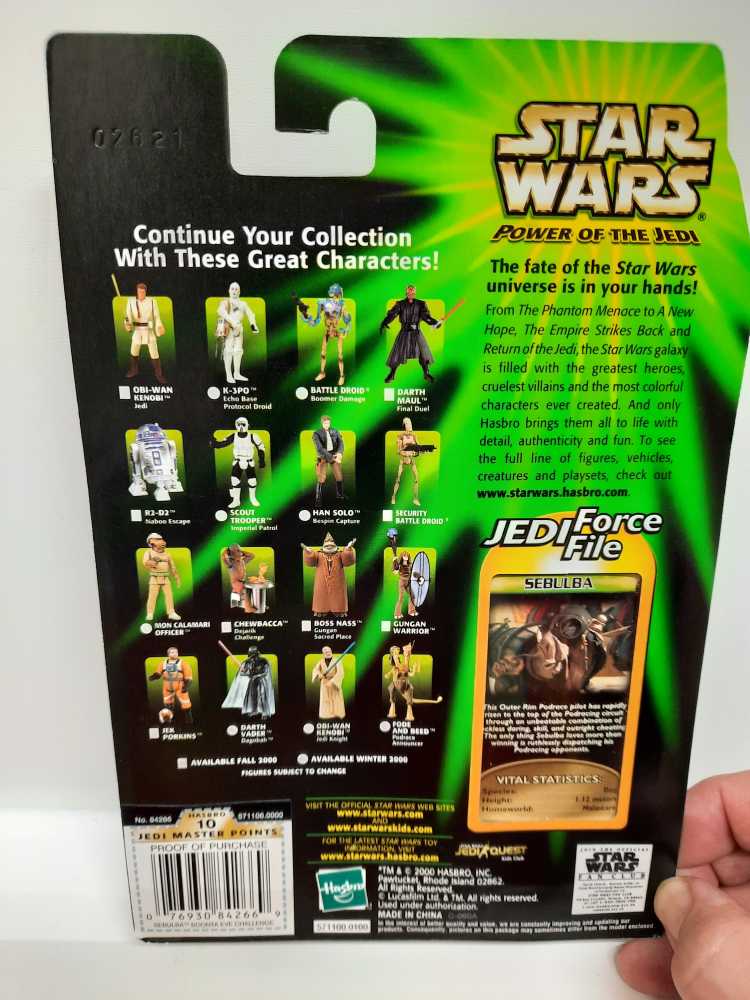 Carded Figure. The Power Of The Force. Sebulba (Boonta Eve Challenge) - Hasbro (Star Wars - Power Of The Jedi) action figure collectible [Barcode 076930842669] - Main Image 2