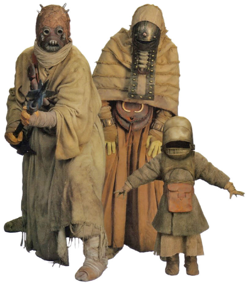 Tusken Raider (Female w/ Tusken Child) - Hasbro (Star Wars Saga 2002-2004) action figure collectible [Barcode 076930848647] - Main Image 3