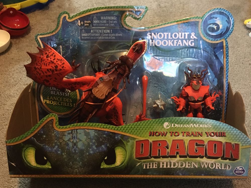 (Damaged) NO DRAGON !!!Snotlout & Hookfang - Spin Master (How to Train Your Dragon: 3”) action figure collectible [Barcode 778988162453] - Main Image 3
